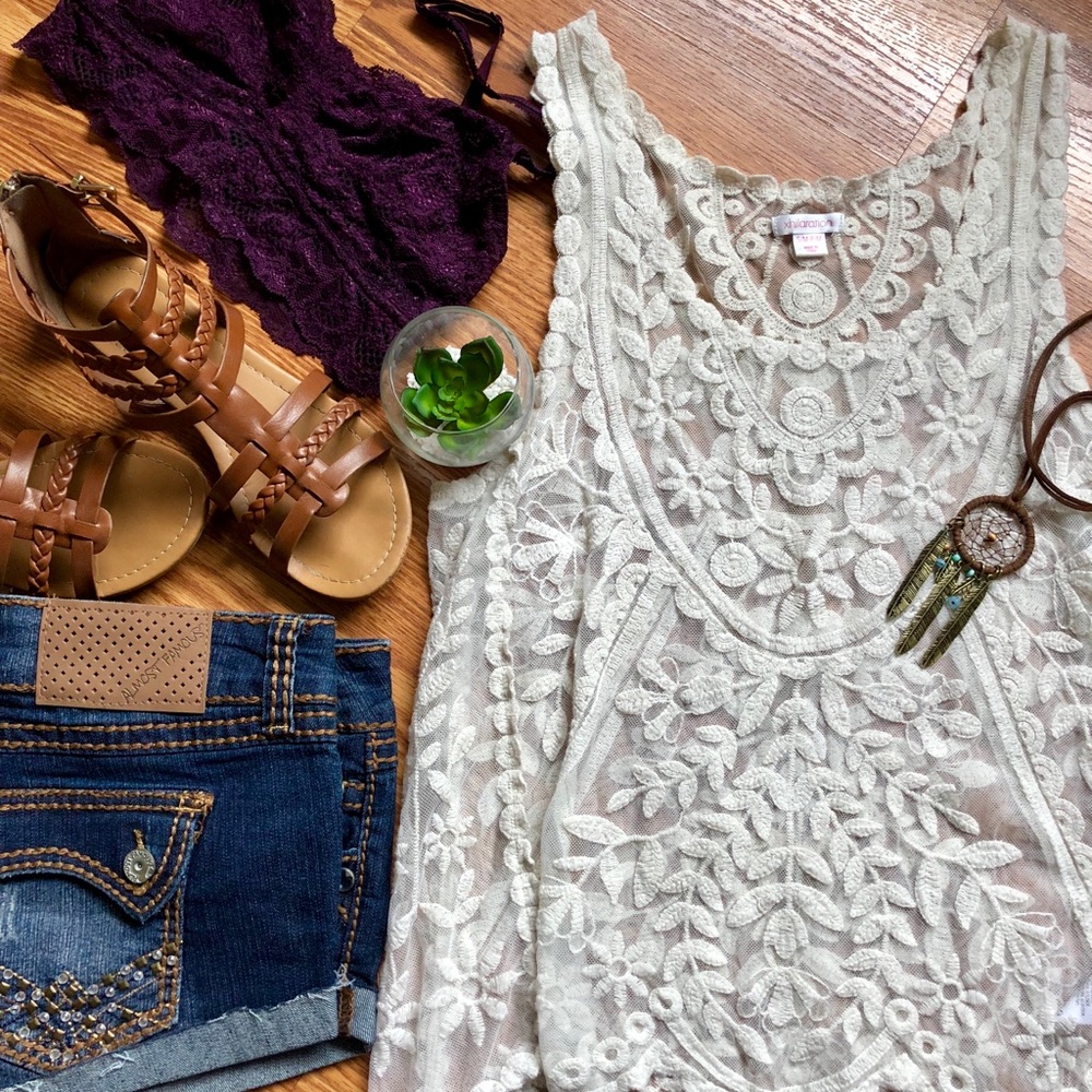 Lace tank top